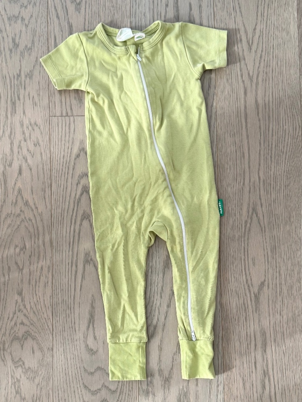 Parade Organics GOTS Organic Cotton 2-Way Zip Romper Green